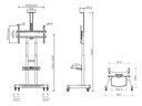 Multibrackets TV-Trolley Basic 180 Schwarz