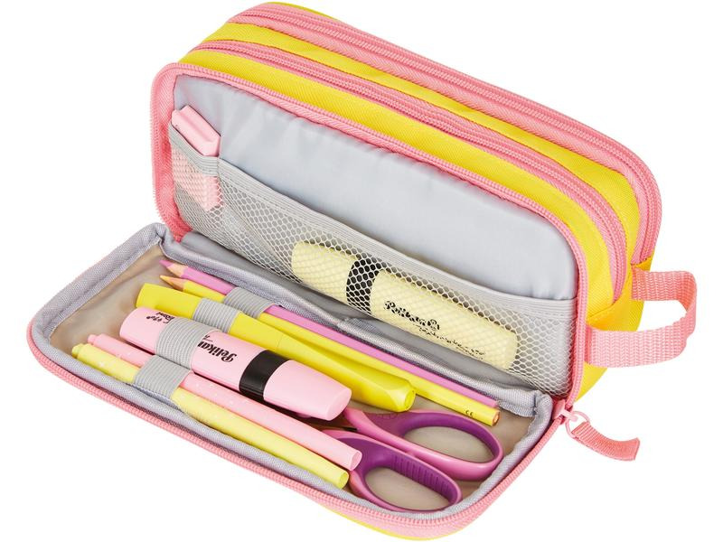 Herlitz Schlamperetui Neon Gelb/Rosa