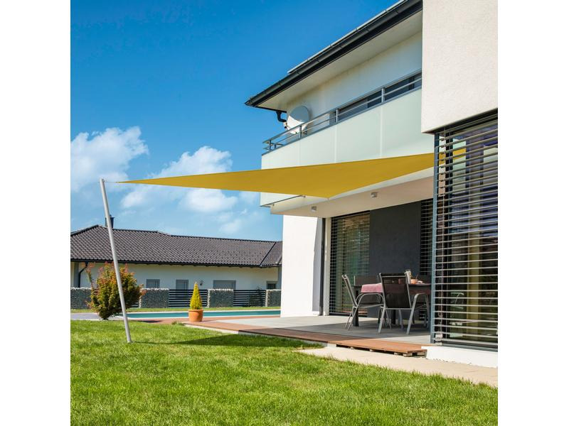 Windhager Sonnensegel Cannes, 3 m, Dreieck, Gelb