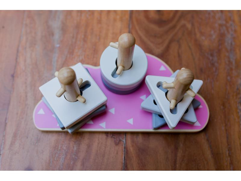 Kindsgut Steckspiel Puzzle Wolke Rosa