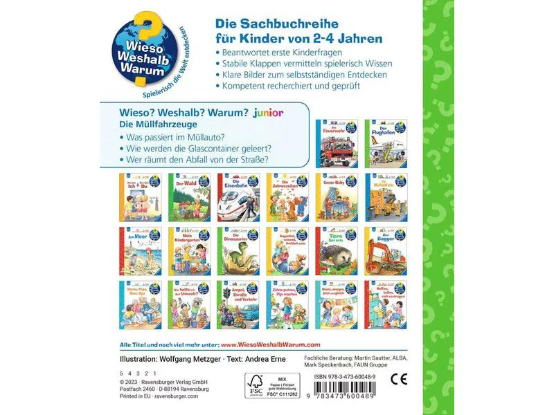 Ravensburger Kinder-Sachbuch WWW Die Müllfahrzeuge
