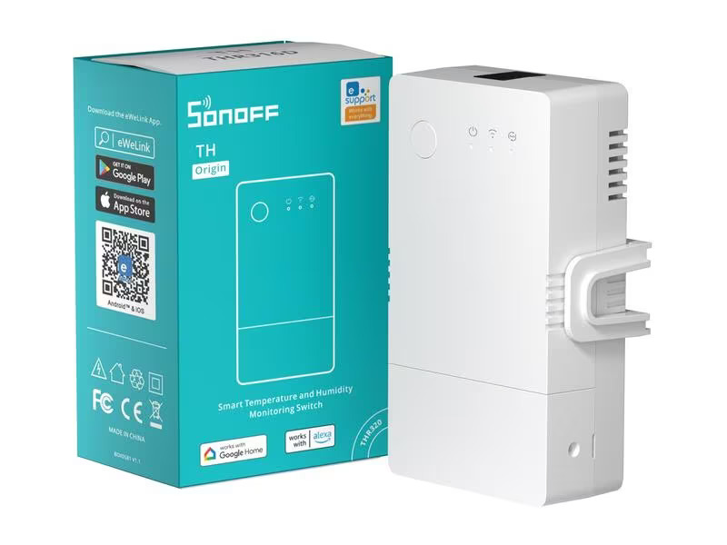 SONOFF WLAN-Schaltaktor Temp. &amp; Feucht. THR316, 230 V, 16A