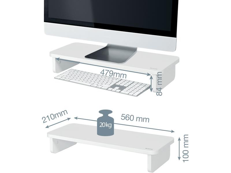 Leitz Monitor Erhöhung Ergonomie Weiss