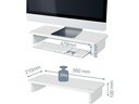 Leitz Monitor Erhöhung Ergonomie Weiss