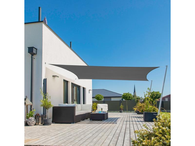 Windhager Sonnensegel Cannes, 3 x 4 m, Rechteck, Anthrazit