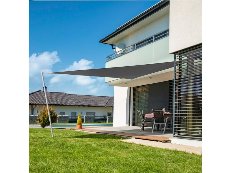 Windhager Sonnensegel Cannes, 4 m, Dreieck, Anthrazit