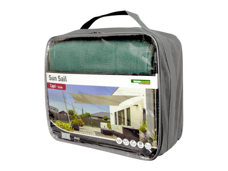 Windhager Sonnensegel Capri, 3 x 4 m, Rechteck, Petrol