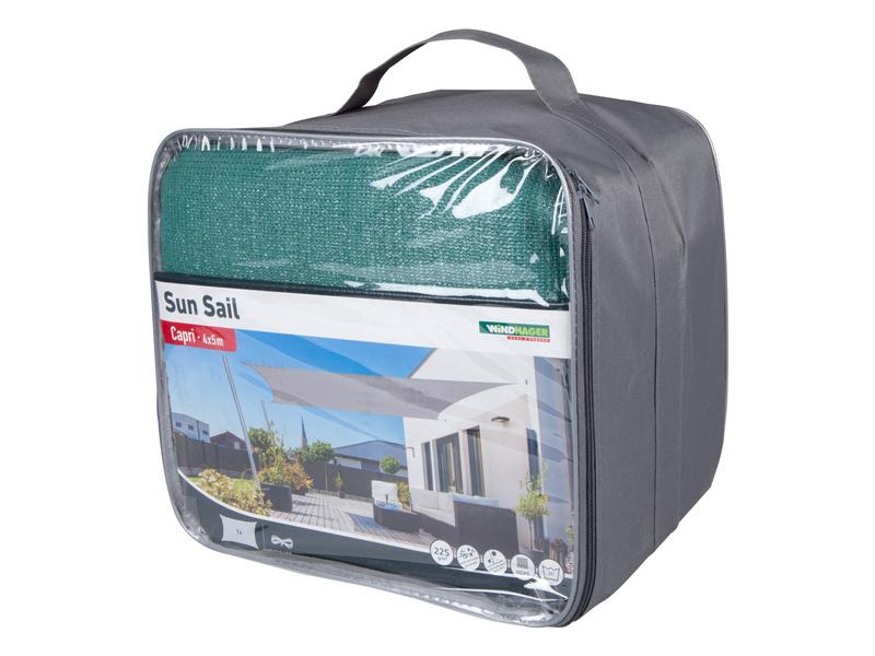 Windhager Sonnensegel Capri, 4 x 5 m, Rechteck, Petrol