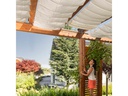Windhager Sonnensegel-Pergola-Komplett-Set, 270 x 140 cm, Weiss