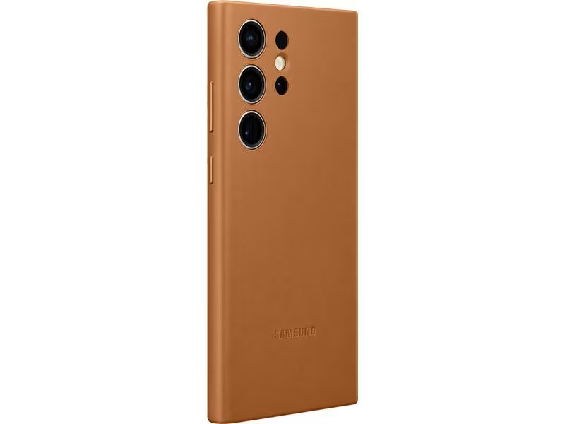 Samsung Back Cover Leather Galaxy S23 Ultra Braun