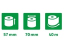 Exacompta Papierrolle 57 mm Extra Weiss, 10 Stück