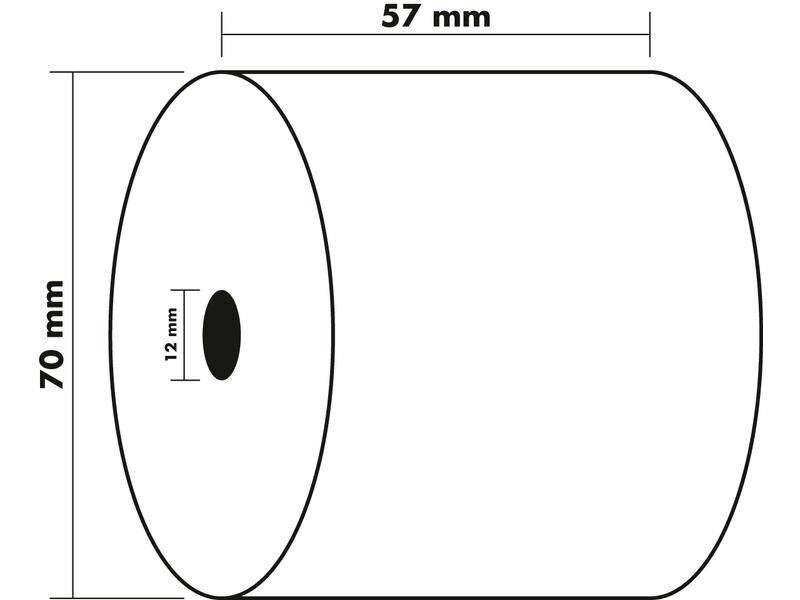 Exacompta Papierrolle 57 mm Extra Weiss, 10 Stück