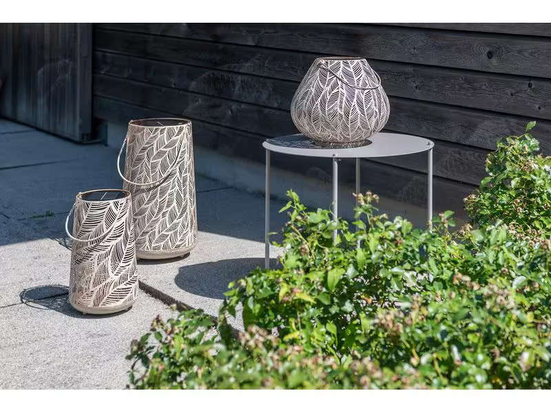 STT Laterne Solar Antic Julia, Ø 20 cm, Alt Weiss