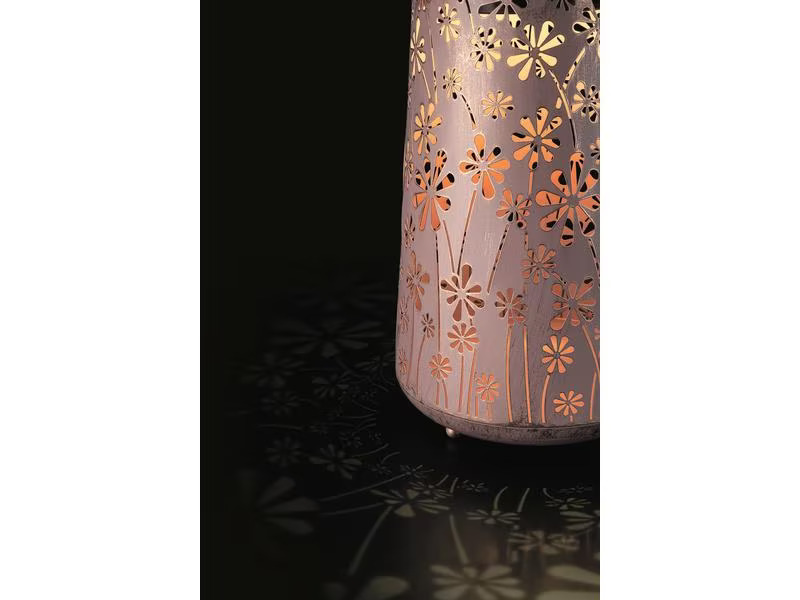 STT Laterne Solar Antic Daisy, Ø 20 x 32.5 cm, Altrosa