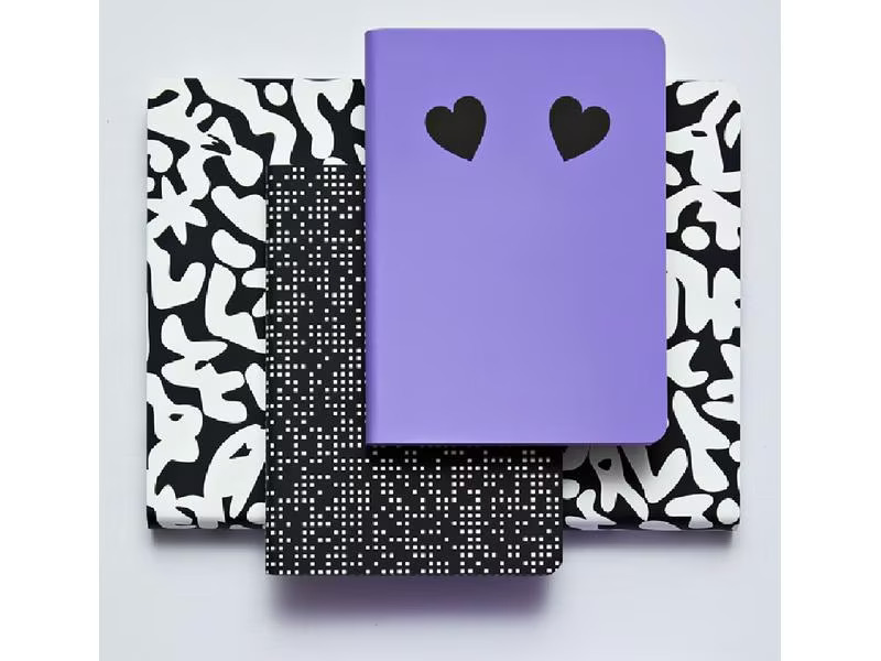 Nuuna Notizbuch Give me your heart, 16.5 x 22 cm, Punktraster