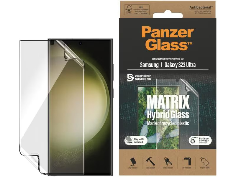 Panzerglass Displayschutz Ultra Wide Fit PET Galaxy S23 Ultra