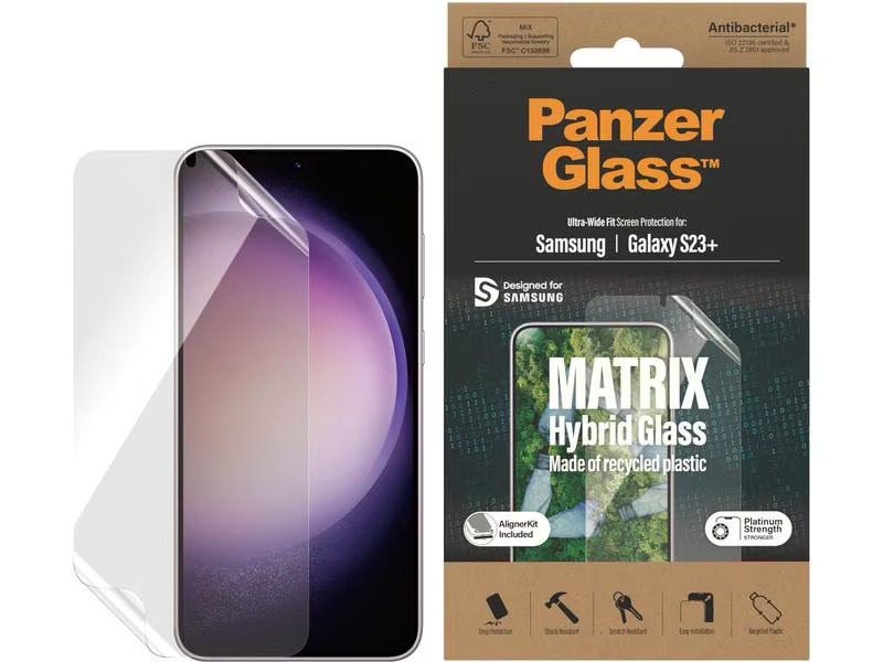 Panzerglass Displayschutz Ultra Wide Fit PET Galaxy S23+