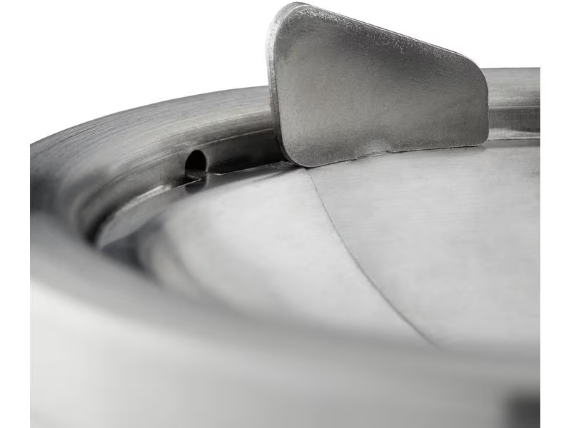 relaxdays Aschenbecher mit Deckel Silber