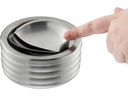 relaxdays Aschenbecher mit Deckel Silber