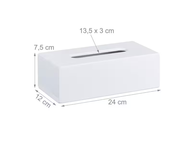 relaxdays Kosmetiktuchbox aus Bambus Weiss