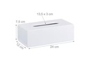 relaxdays Kosmetiktuchbox aus Bambus Weiss