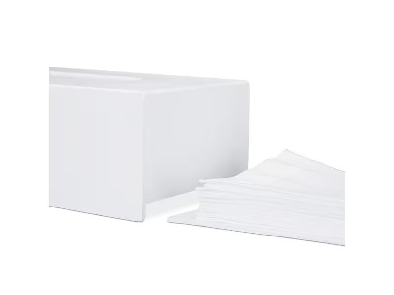 relaxdays Kosmetiktuchbox aus Bambus Weiss