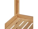 relaxdays Regal mit 3 Ablagen 90 x 36.5 x 26 cm, Nature