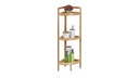relaxdays Regal mit 3 Ablagen 90 x 36.5 x 26 cm, Nature
