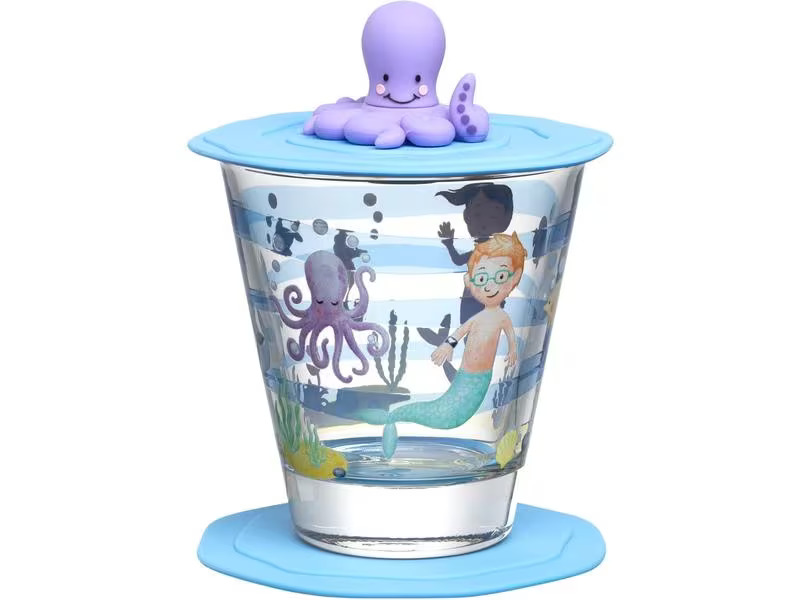 Leonardo Kindertrinkglas Avventura 215 ml, 3 Stück, Meer