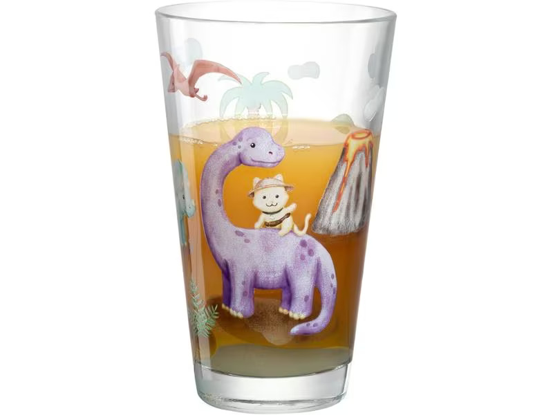 Leonardo Kindertrinkglas Avventura 300 ml, 6 Stück, Dinosaurier