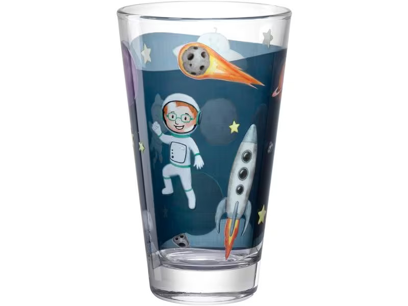 Leonardo Kindertrinkglas Avventura 300 ml, 6 Stück, Weltall