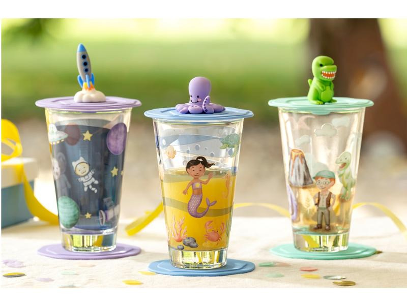 Leonardo Kindertrinkglas Avventura 300 ml, 9-teilig, Assortiert