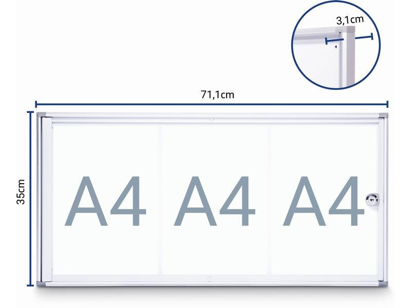 Maul Schaukasten Extraslim 3 x A4