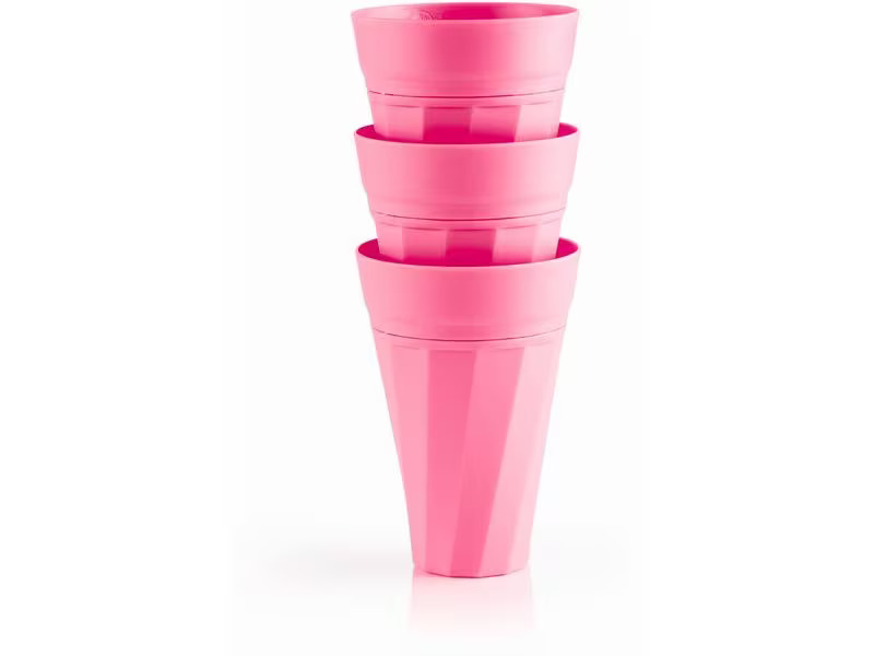 Frats Trinkbecher 300 ml, 3 Stück, Pink
