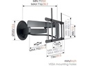 Vogel's Wandhalterung TVM 7655 Schwarz