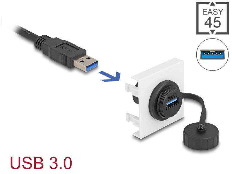 Delock Easy 45 Modul USB Typ-A Buchse, 45 x 45 mm