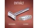 Gillette Rasierhobel mit 5 Klingen 1 Rasierer + 5 Klingen