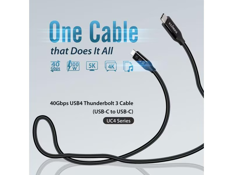 Edimax Thunderbolt 3-Kabel 40 Gbps USB C - USB C 0.5 m
