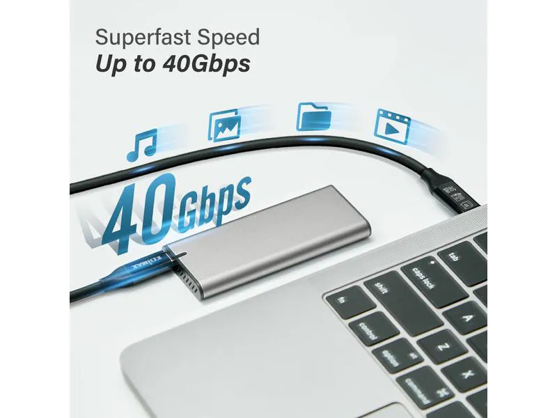 Edimax Thunderbolt 3-Kabel 40 Gbps USB C - USB C 0.5 m