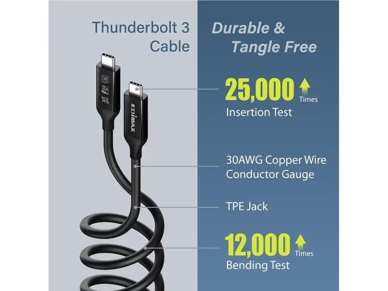 Edimax Thunderbolt 3-Kabel 40 Gbps USB C - USB C 0.5 m