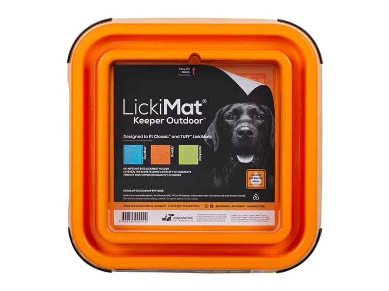 LickiMat Dog Keeper Outdoor , 20 x 20 cm, Orange