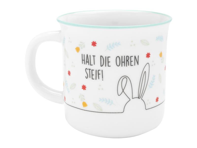Sheepworld Universaltasse Halt die Ohren Steif! 350 ml, 1 Stück, Weiss