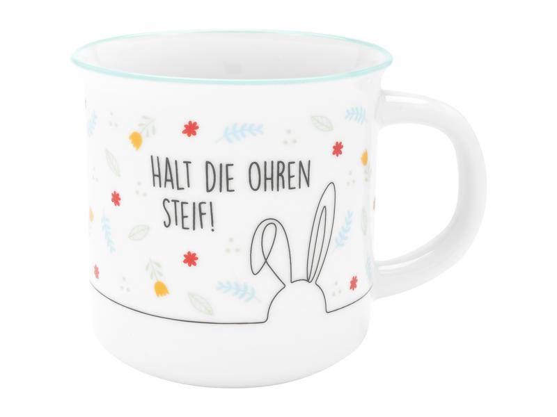 Sheepworld Universaltasse Halt die Ohren Steif! 350 ml, 1 Stück, Weiss