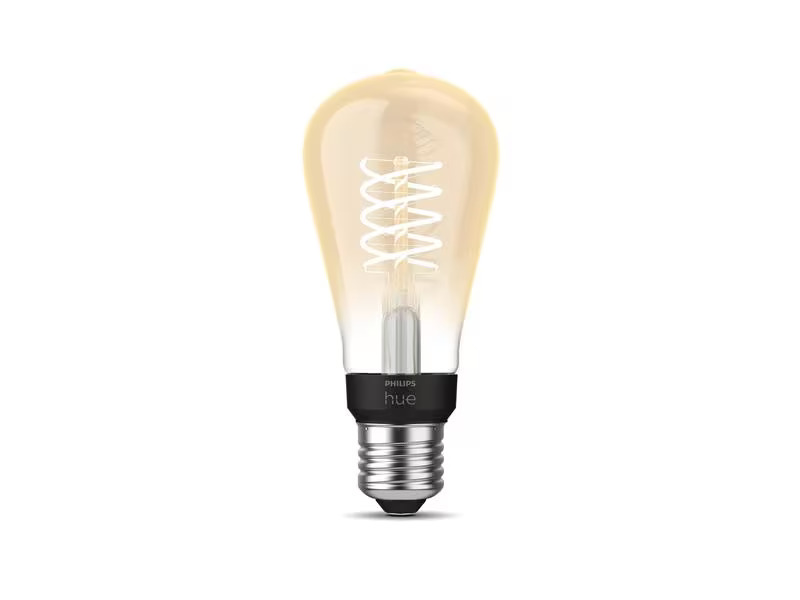 Philips Hue Leuchtmittel White, E27, Filament, Edison, 550 lm