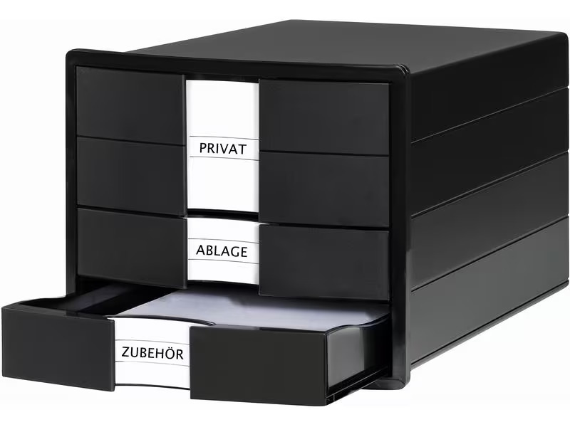 HAN Schubladenbox Impuls 3 Schubladen, Schwarz