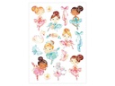 Papierdrachen Tattoo Set Einhorn, Meerjungfrau, Prinzessin