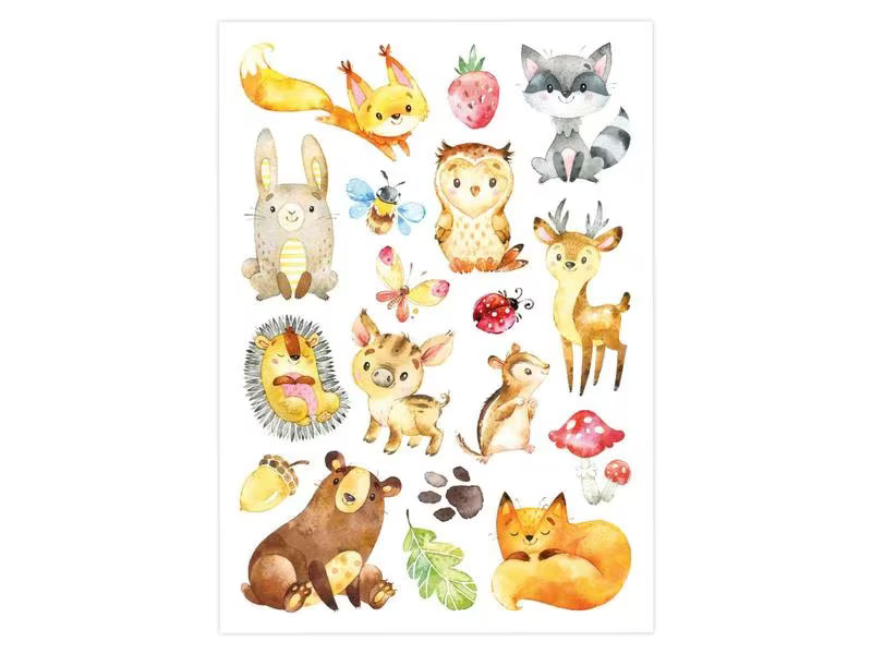 Papierdrachen Tattoo Set Einhorn, Meerjungfrau, Prinzessin