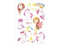 Papierdrachen Tattoo Set Einhorn, Meerjungfrau, Prinzessin