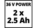 Einhell Akku-Rasenmäher GE-CM 36/33 Li (2 x 2.5Ah)