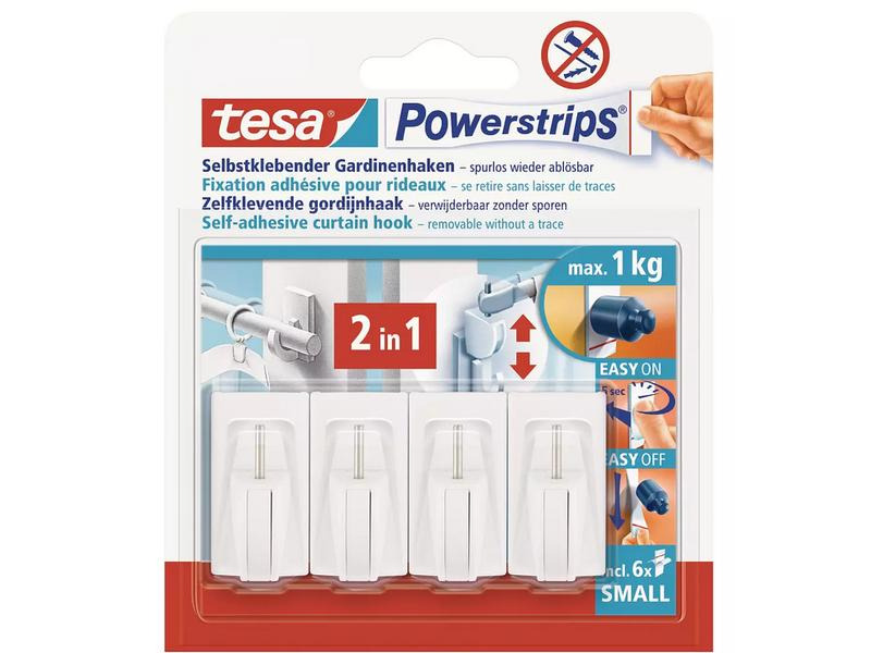 tesa Hakenset Powerstrips Vario 1 kg, 3er Pack